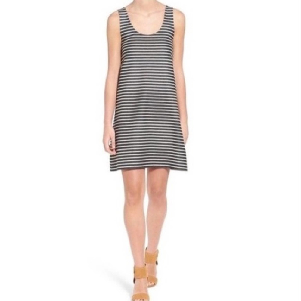 Madewell Striped Sleeveless Shift Mini Dress